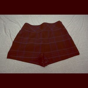 plaid black shorts